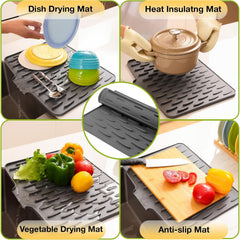 Silicone Dish Drying Mat for Kitchen Counter